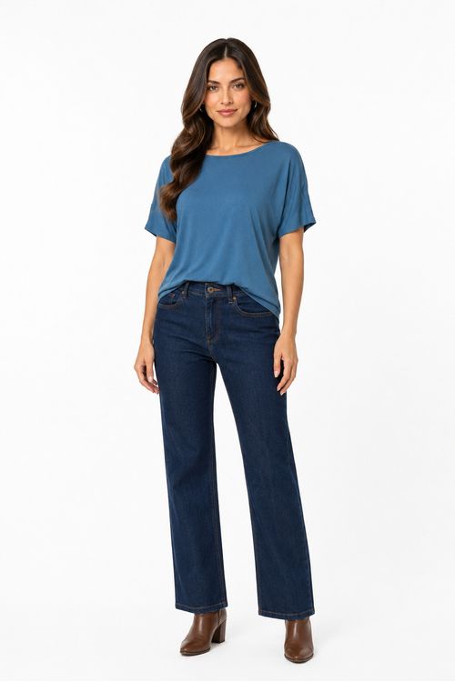 Blusa morcego basica oceano.